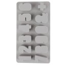Silikon Gießform 0-9, 14,5x26x2,5cm 12 Formen
