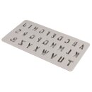 Silikon Gießform Mini ABC, 14,5x26x1cm, 27 Formen