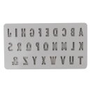 Silikon Gießform Mini ABC, 14,5x26x1cm, 27 Formen