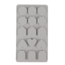 Silikon Gießform Mini-Anhänger, 14,5x26x1cm, 15 Formen
