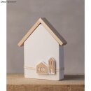 Furnierholz Mini Häuser 2x 10,6x3,4cm + 2x 14x3,4cm,...