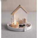 Furnierholz Mini Häuser 2x 10,6x3,4cm + 2x 14x3,4cm, SB-Btl., natur