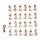 Adventszahlen Fuchs 1-24, FSC 100%, 2,5x4,8cm, Klammern+Kordel, SB-Btl. 1Set