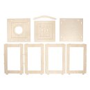 Holz Laterne Basic, FSC Mix Credit, 15,3x15,3x26,5cm, 15-tlg., Box 1Set, natur