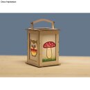 Holz Laterne Basic, FSC Mix Credit, 15,3x15,3x26,5cm, 15-tlg., Box 1Set, natur