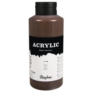Acrylic, Künstleracrylfarbe, Flasche 750ml, braun
