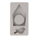 Silikon Gießform Vogelhaus + Vogel, 14,5x26x2cm, 2 Formen