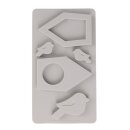 Silikon Gießform Vogelhäuser + Vögel, 14,5x26x1,2cm, 5 Formen