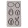 Silikon Gießform Eier + Hasen Anhänger 14,5x26x1,5cm 6 Formen