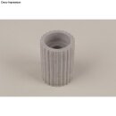 Silikon Gießform Kerzenhalter geriffelt, für Teelichter und Stabkerzen, ø52xH80mm