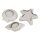 Silikon Gießformen Set Seestern+Muscheln, Dekoschalen, 3tlg.