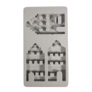 Silikon Gießform Nordic Häuser, 14,5x26x1,7cm, 3 Formen