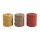 Makramee Garn, sortiert, 1mm ø, 3x ca. 50g, 3 Spulen à 65m, terrakotta