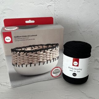 Kopie von Silikon Gießform Schale 18cm mit Lochrand + Braidy Garn SET Sarah