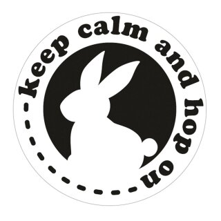 Label - Keep calm and hop on